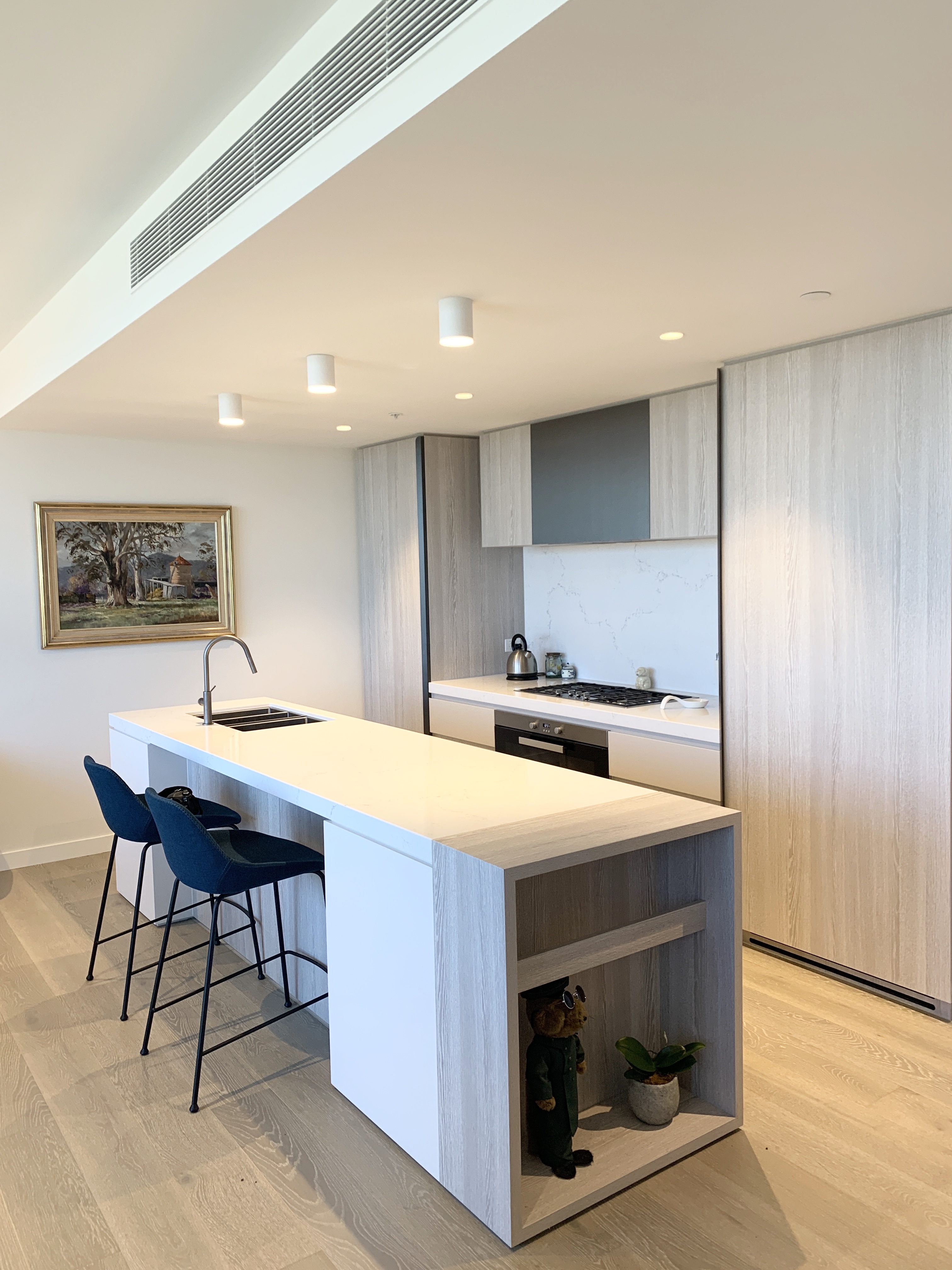 Modern Penthouse Apartment Kitchen Area Melbourne Interior Designer Jane Gorman