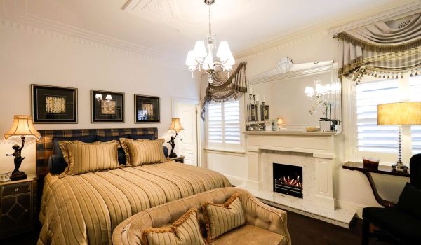 Bedroom with Fireplace
