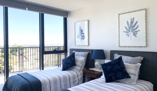 Modern Penthouse Apartment Spare Bedroom Area Melbourne Interior Designer Jane Gorman